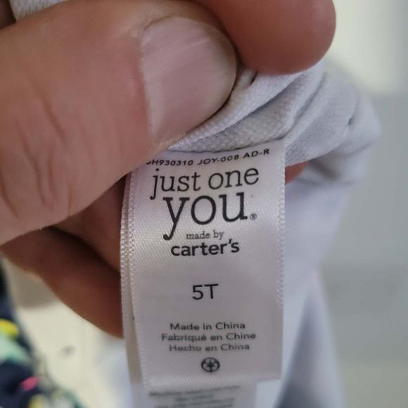 Just one you by Carter's One Piece Swimsuit Ruffle Strap Blue Size 5T - Picture 2 of 6